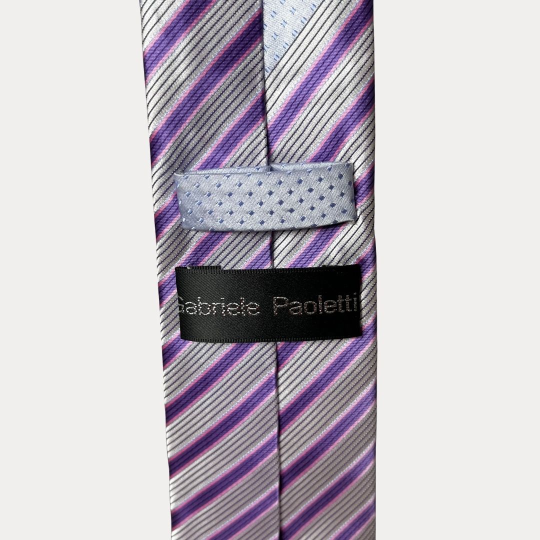 Gabrielle Paoletti striped necktie 7.5 cm