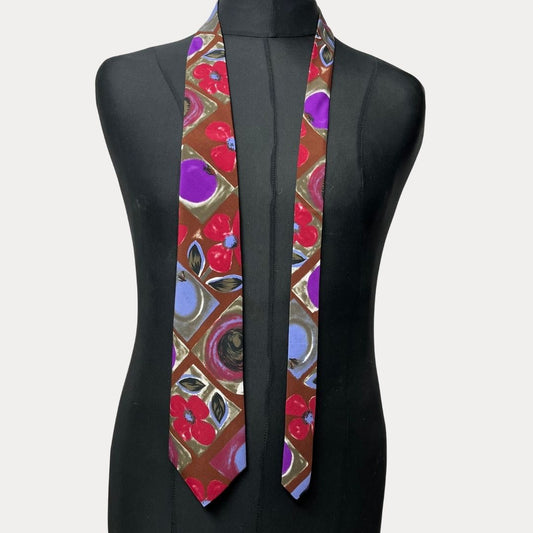 Silver City fruit floral necktie 9 cm