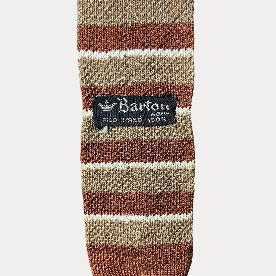 Baron striped knitted necktie