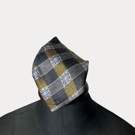 Argyle silk necktie 10 cm