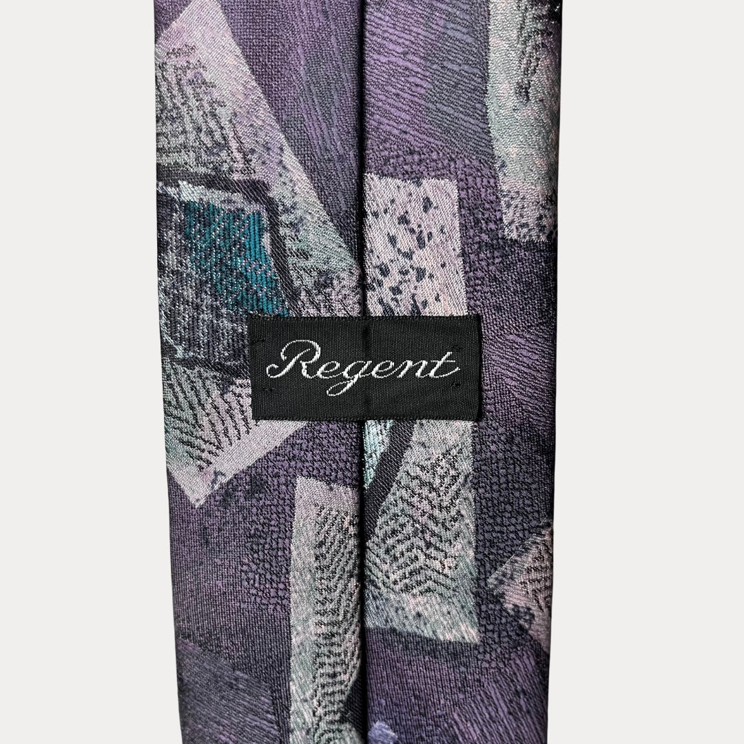 Regent geo pattern necktie 9.5 cm