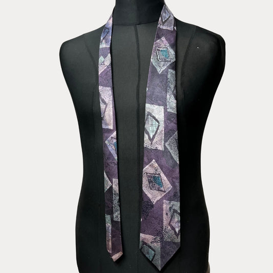 Regent geo pattern necktie 9.5 cm