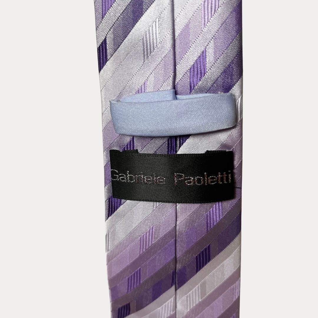 Gabrielle Paoletti striped necktie 7.5 cm