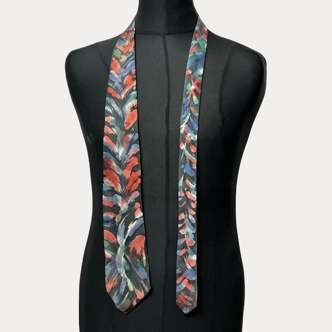 Abstract print necktie