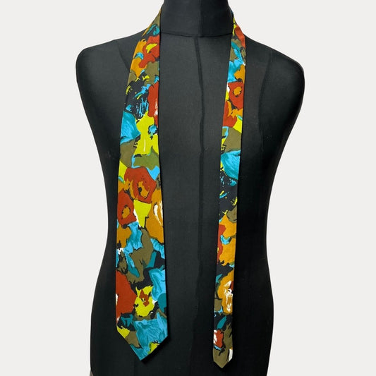 Silver City floral necktie 9 cm