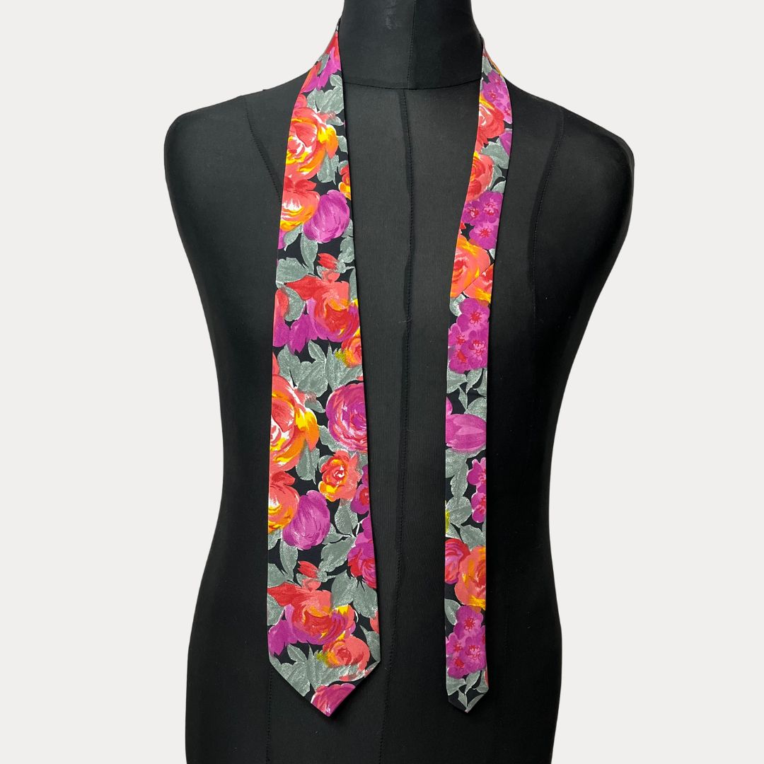 Silver City Floral Necktie