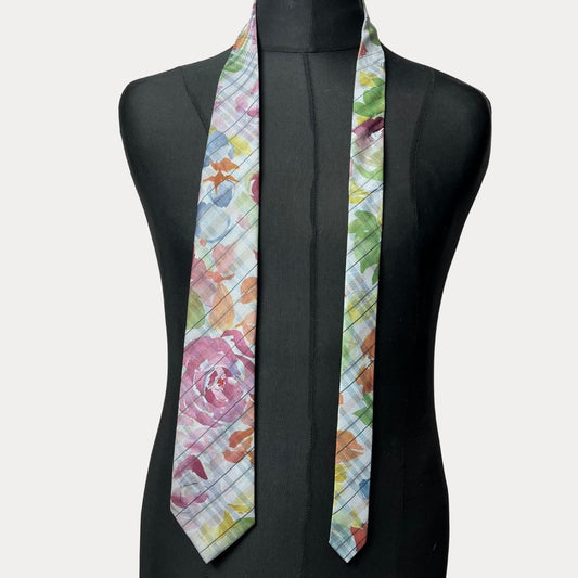 Floral Necktie Made in France