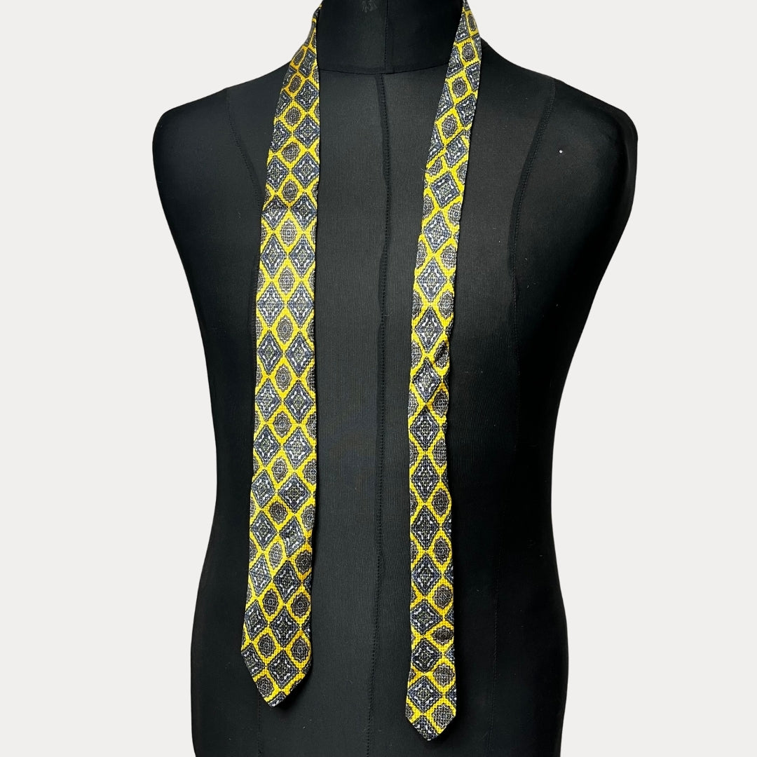 Diamond pattern slim necktie 6 cm