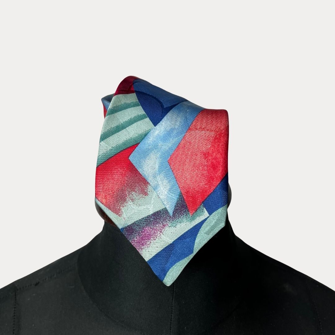 Geometric silk neck tie - Made in Italy