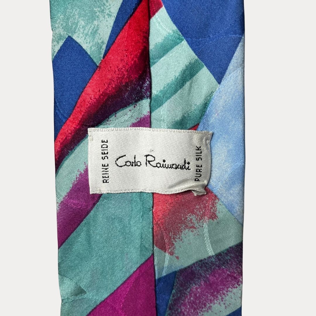 Geometric silk neck tie - Made in Italy