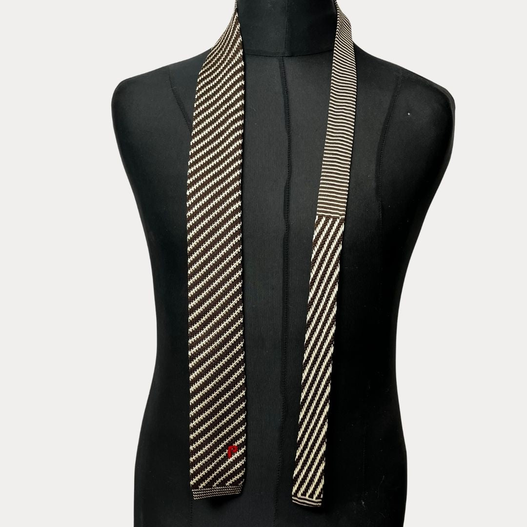 Prince knitted striped necktie 6 cm