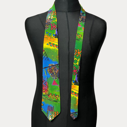 Silver City Geometric Shapes Necktie 9 cm