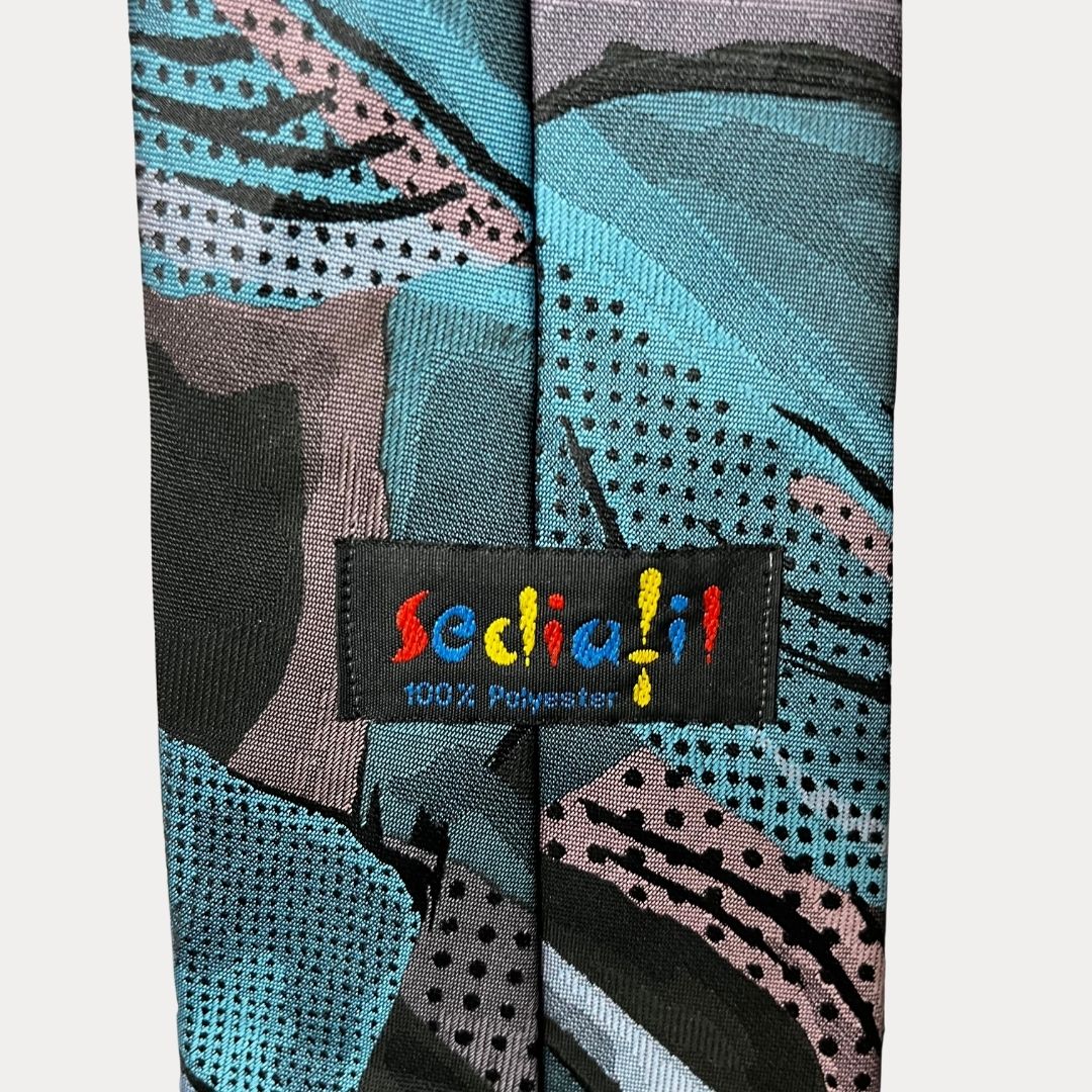 Abstract polyester necktie