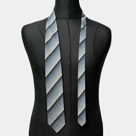 Trevira striped polyester necktie