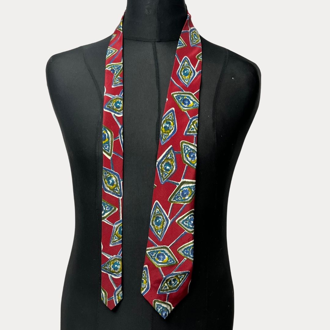 Abstract eye pattern necktie 8.5 cm