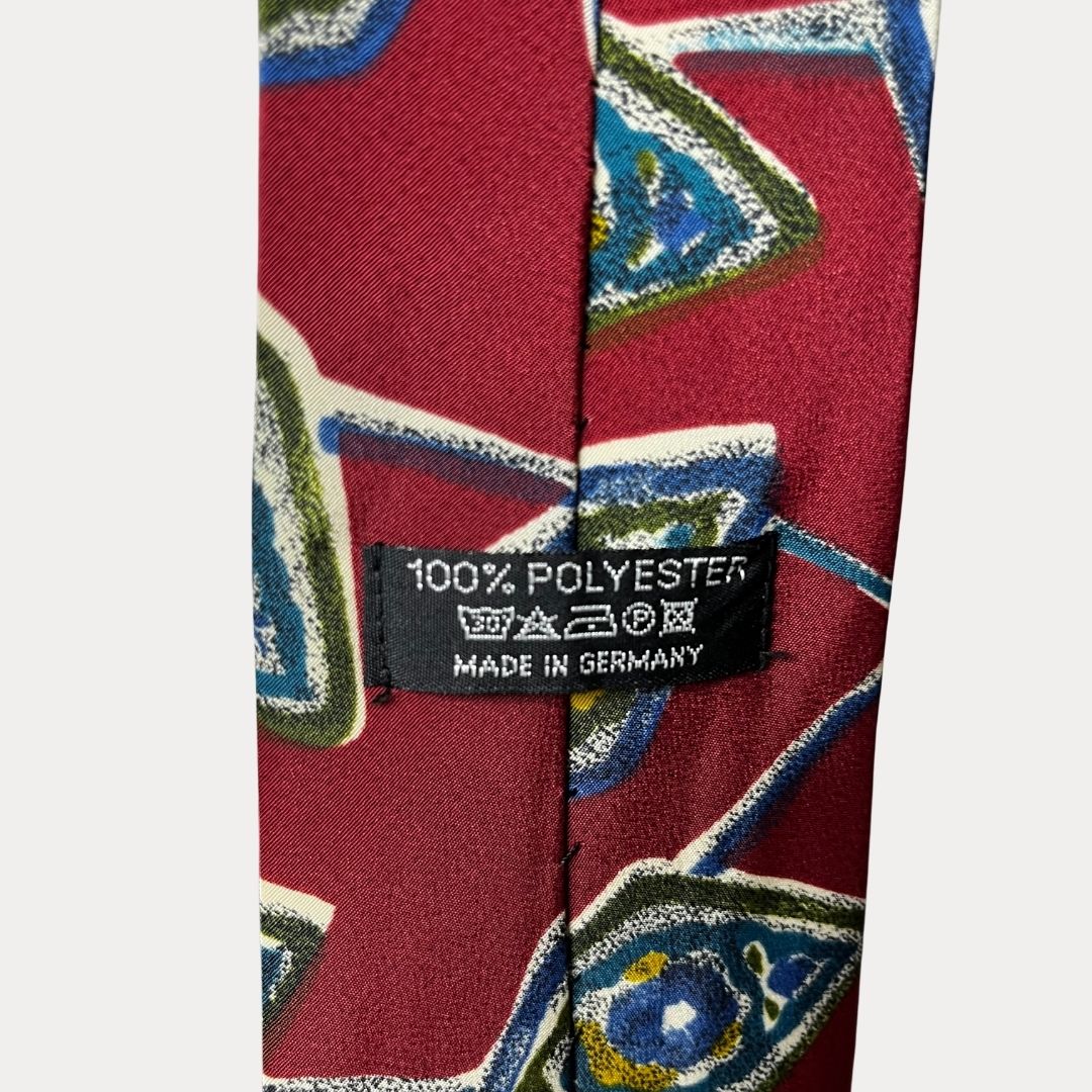 Abstract eye pattern necktie 8.5 cm