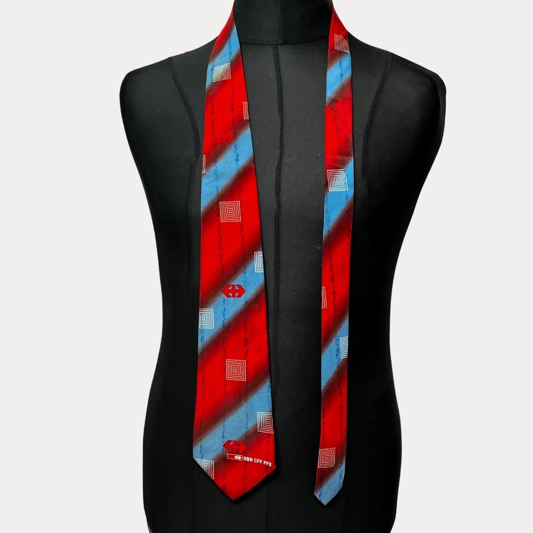 Striped necktie