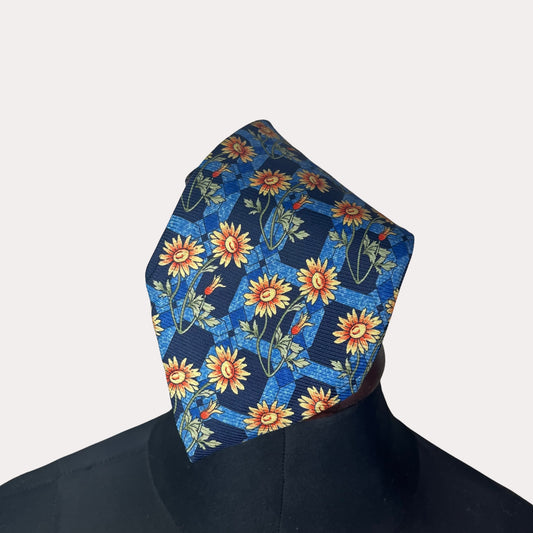 Floral necktie 10 cm