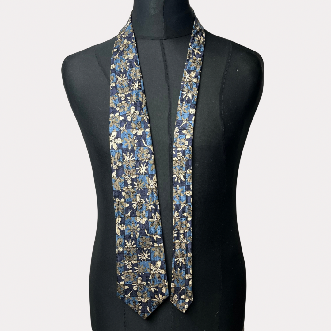 Asdor Blue Floral Tie 10 cm