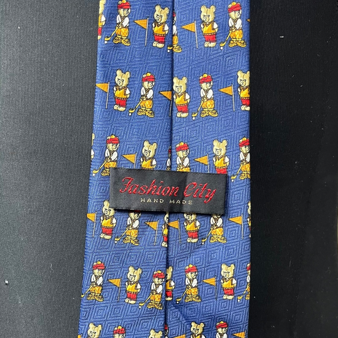 Golfing Teddy Bear Tie 10 cm