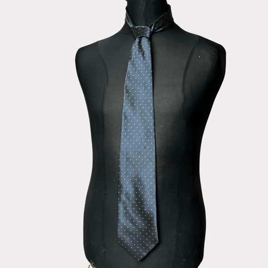 Lagano Blue Pattern Tie 11cm